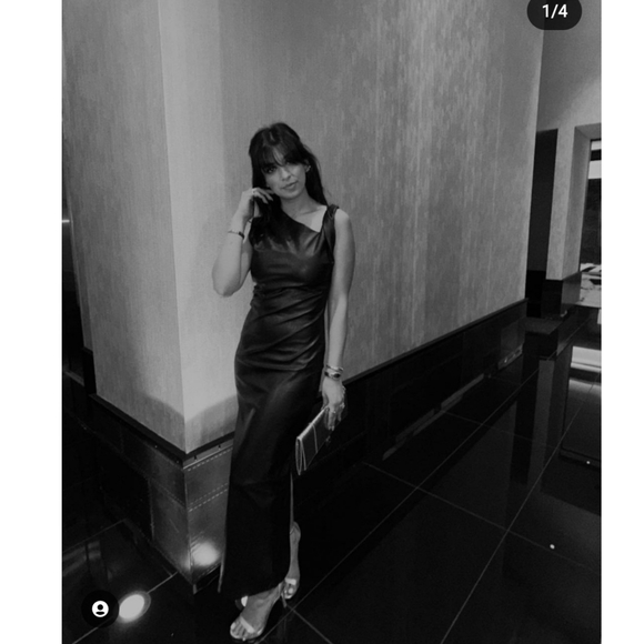 Zara Faux Leather Midi Dress Long Black Bloggers Favorite Size XS - Picture 2 of 11